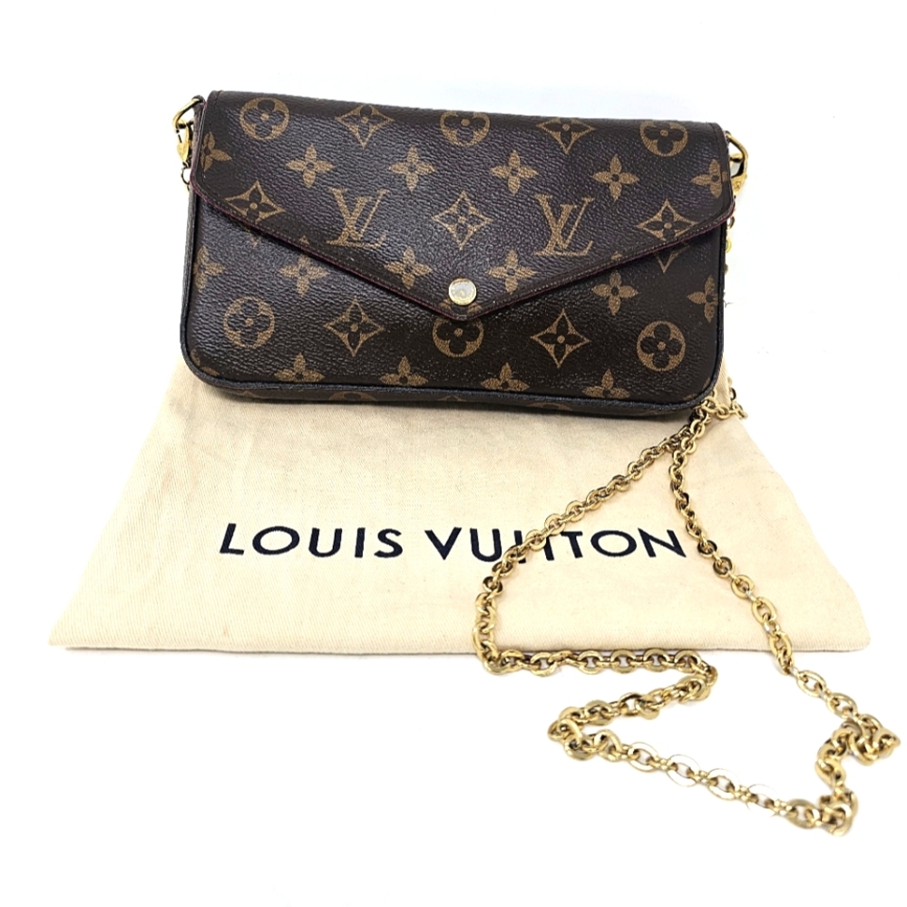 Louis Vuitton Brown and Gold Crossbody Bag